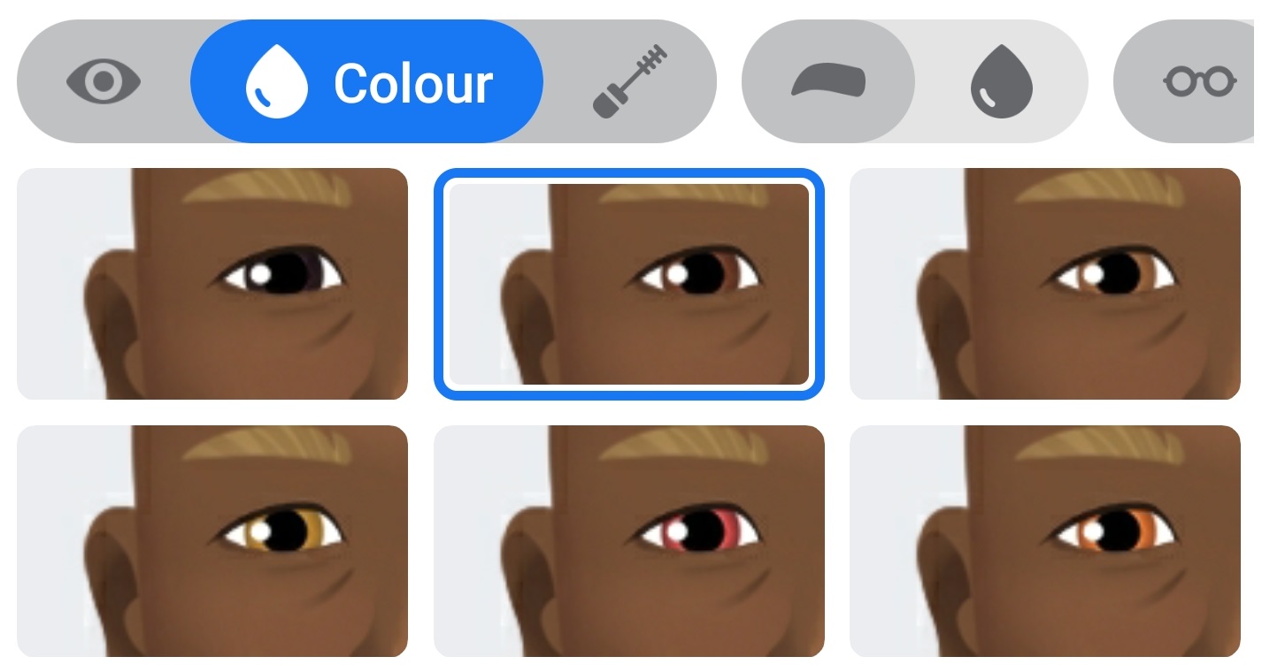 Facebook avatarları göz rengi