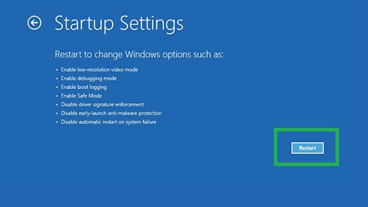 Windows 11 başlangıç ​​ayarları menüsünde Şimdi yeniden başlat düğmesini gösteren Windows 11 güvenli mod adımına nasıl önyüklenir