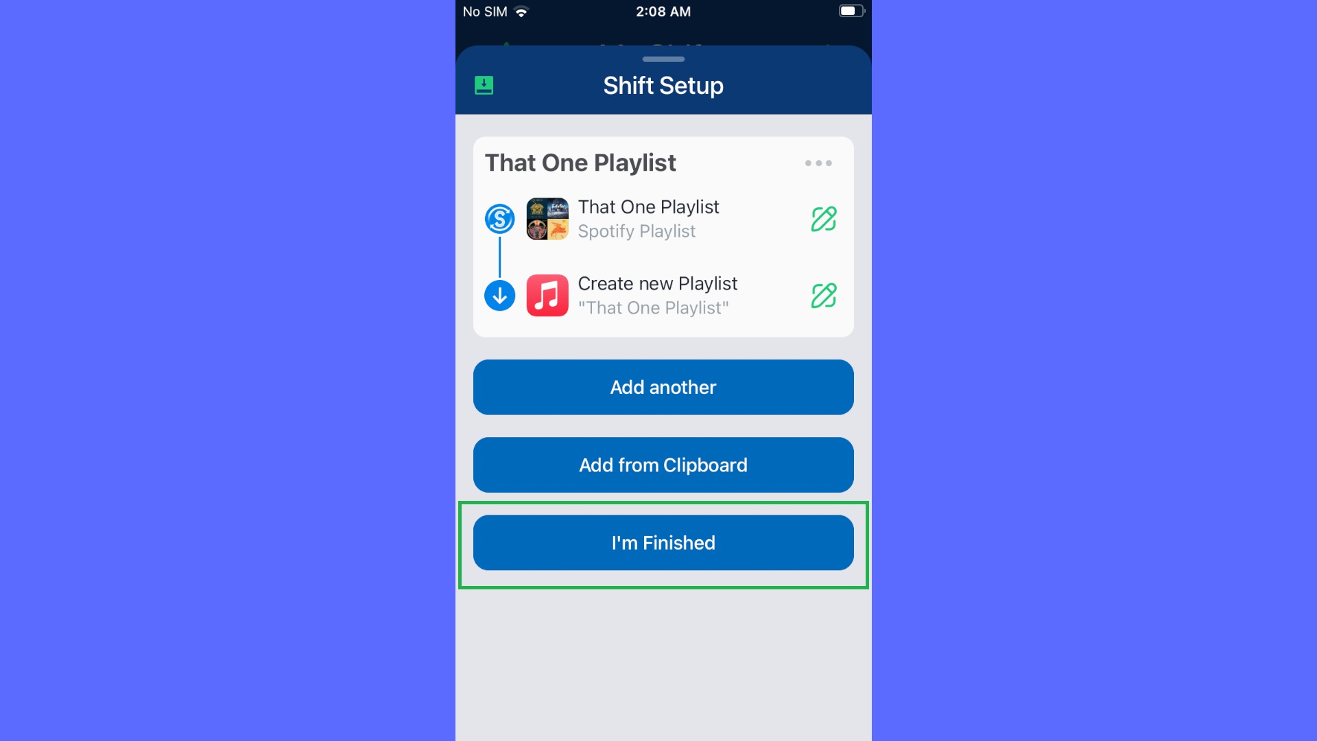 Spotify çalma listeleri Apple Music'e nasıl aktarılır — 'Bitirdim'e dokunun
