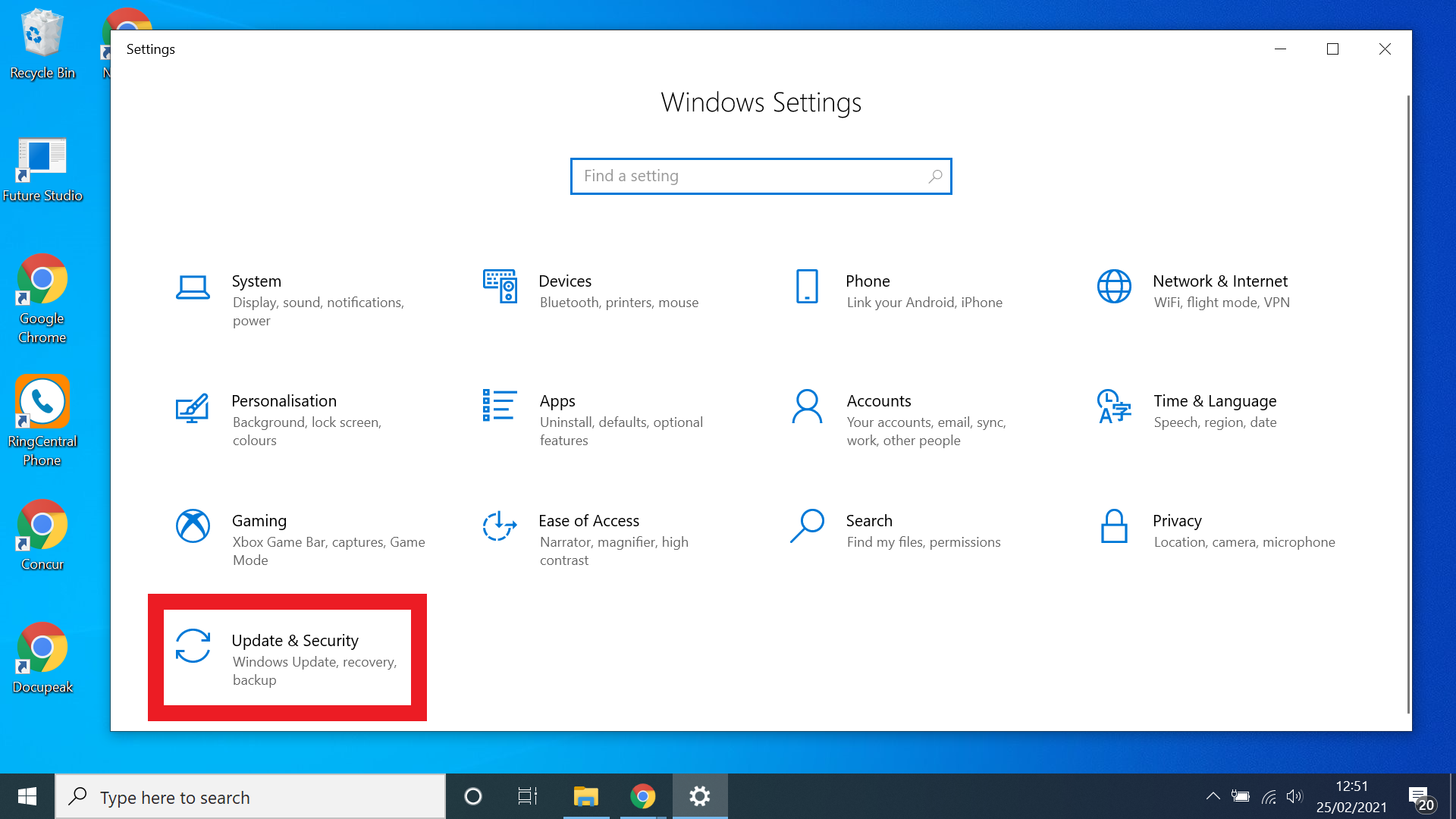 Windows 10 güncellemesi nasıl kaldırılır - güncellemeleri ve güvenliği seçin