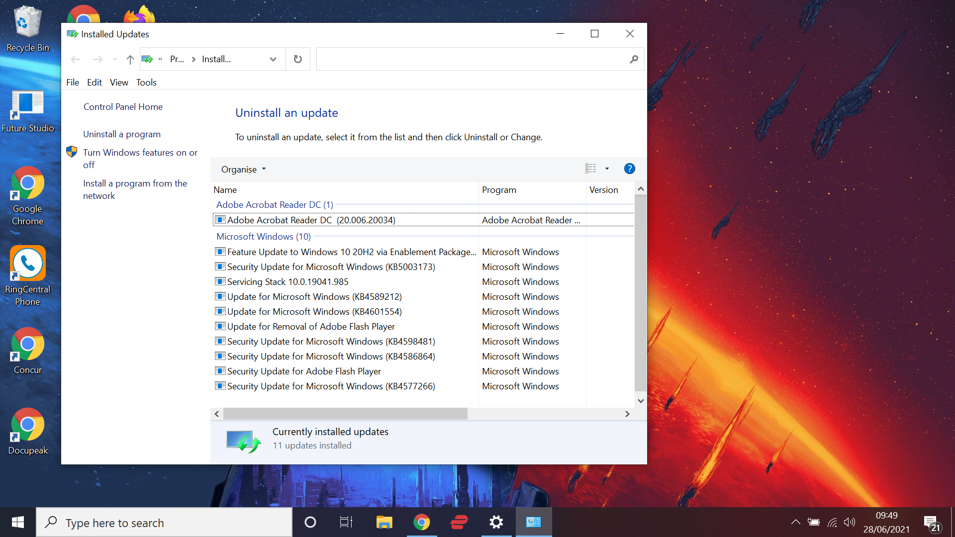 Windows 10 güncellemesi nasıl kaldırılır - güncellemeyi seçin