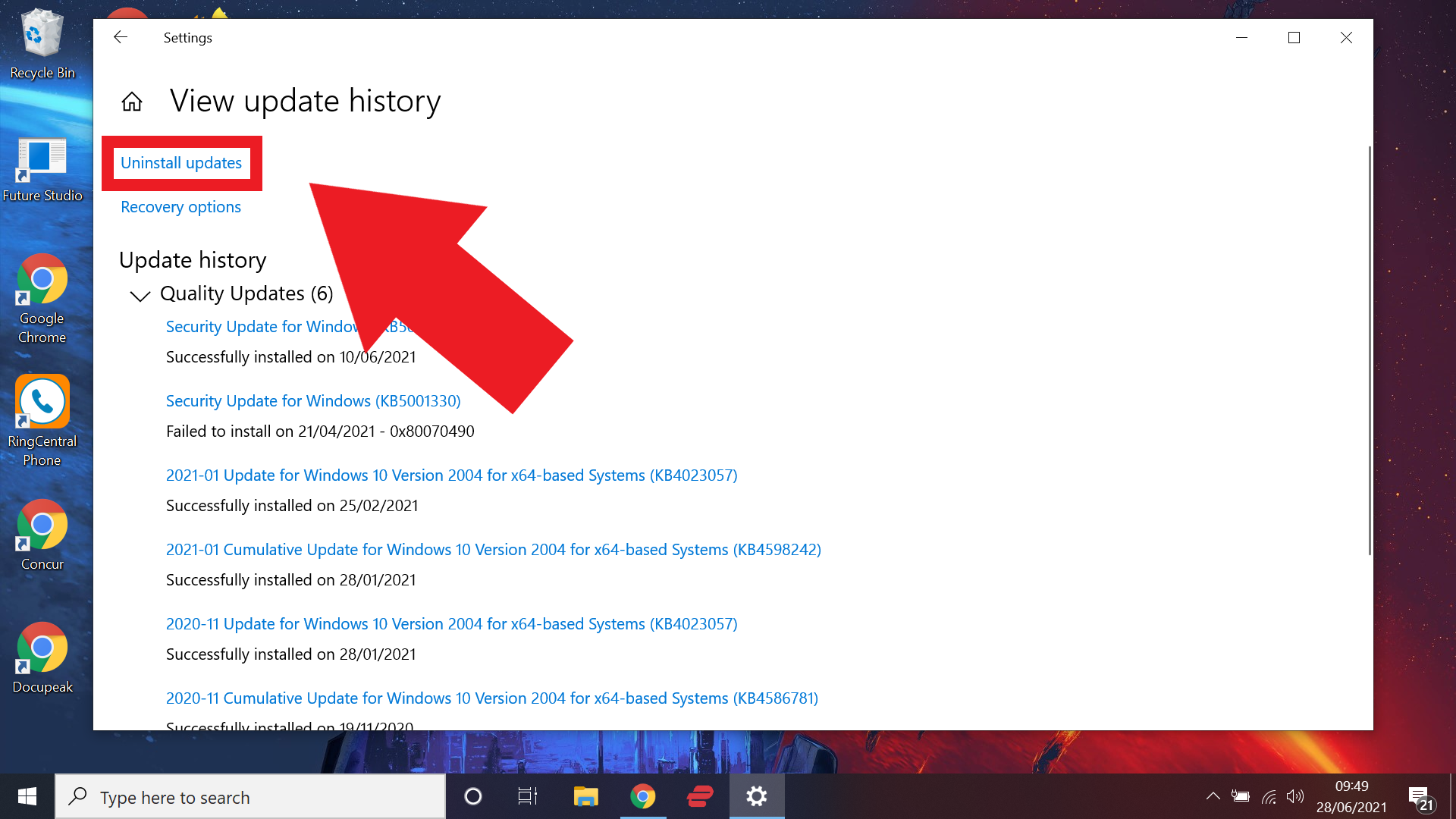 Windows 10 güncellemesi nasıl kaldırılır - güncellemeyi kaldırın