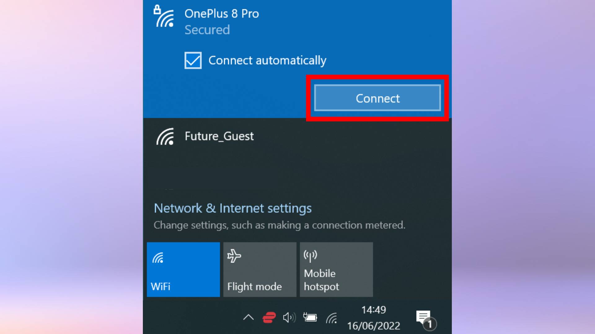 Windows dizüstü bilgisayardaki Wi-Fi ayarlarının ekran görüntüsü.  bu 
