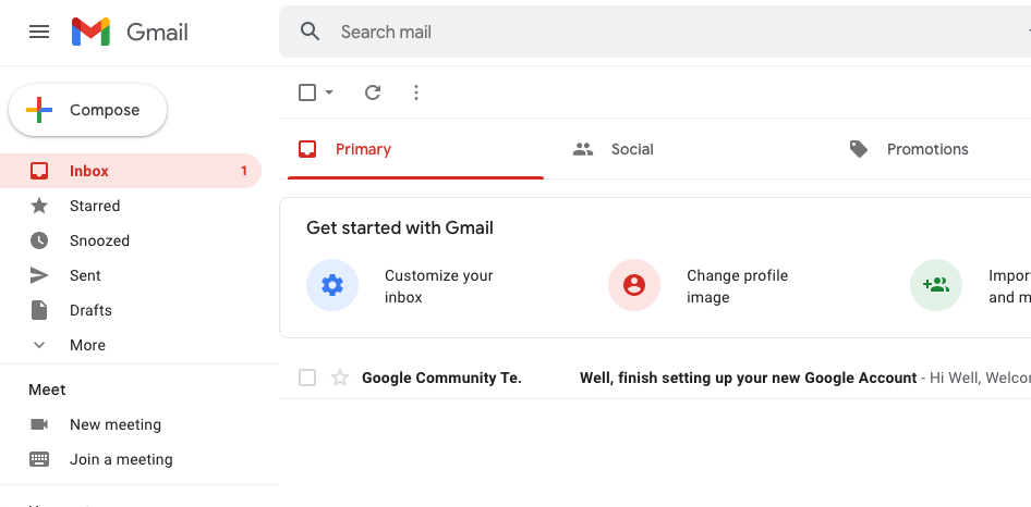 Gmail hesabı nasıl oluşturulur - Gmail ekranı
